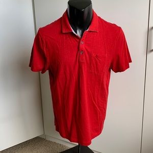Michael Kors red short sleeve pocket polo shirt medium